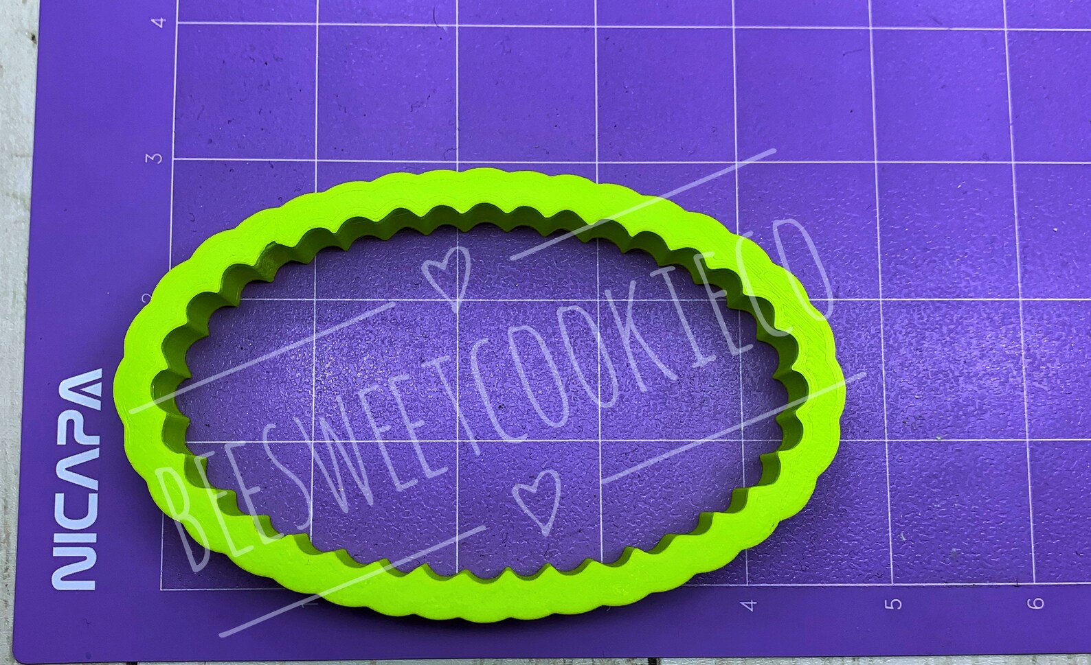 Scalloped Oval Cookie Cutter Etsy