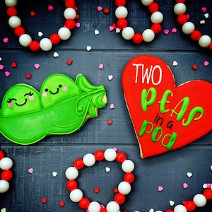 Peas In A Pod and Heart Valentine Cookie Cutter Set