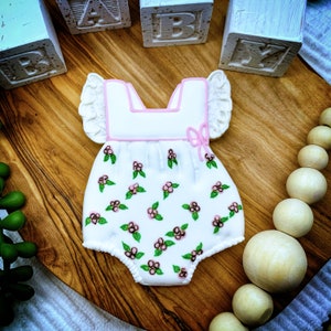 Ruffle Sleeve Baby Romper