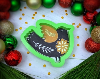 Volkskunst-Weihnachtsvogel-Ausstechform