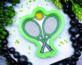 Tennis Rackets with Ball Cookie Cutter