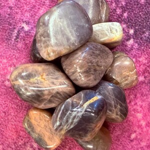 Black Moonstone Tumble Stones
