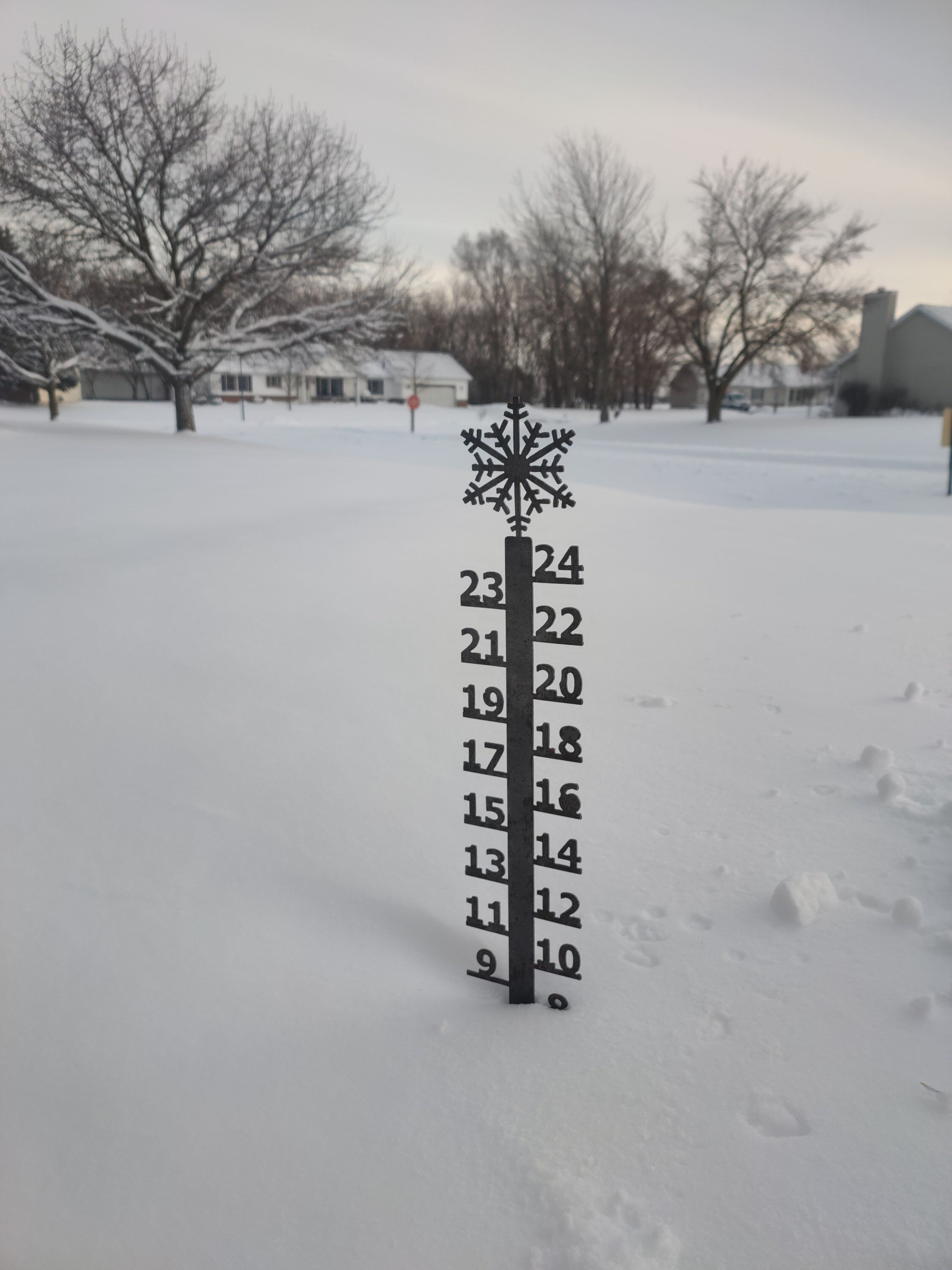 Snow Measuring Stick Metal Etsy