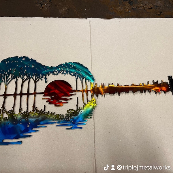 Metal Art Guitar Etsy