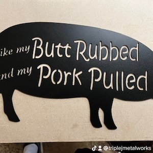 Metal BBQ Pulled Pork Sign