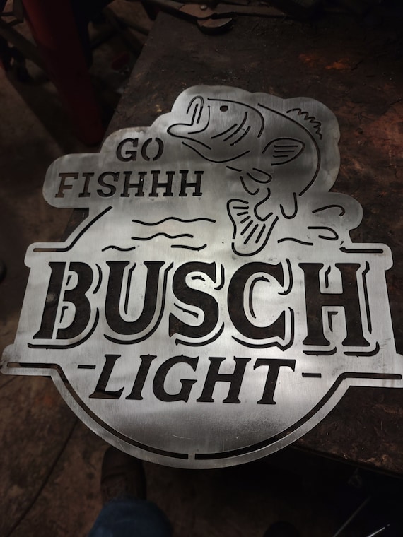 釣り　フィッシング　BUSCH LIGHT 飾り物　オシャレ Busch Light Fishing Sign - Etsy