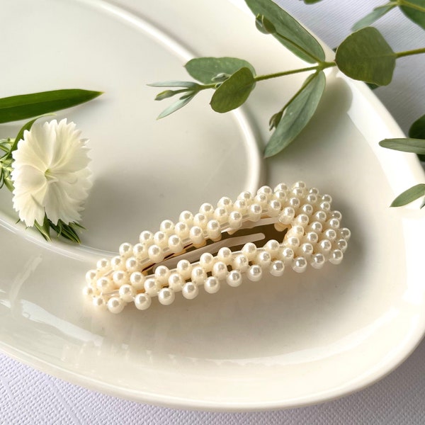 2 Pcs Pearl Hair Clips: Elegant, Alloy, Barrettes, Accessories, Glam, Simple, Daily, Korean Style, Trendy, Girly, Women, Gift, Fashion