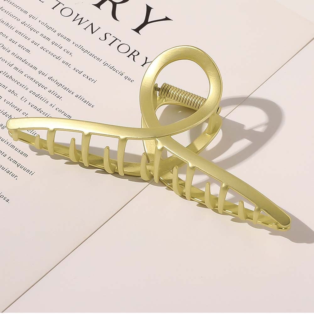 Hair Claw Clamp Clips Metal Matte Gold Geometric Twist Etsy