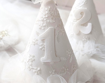 帽子 KruhitkaLove / Party Hat Party Hat, Party Hat With Embroidery,mini Party Hat, Beige