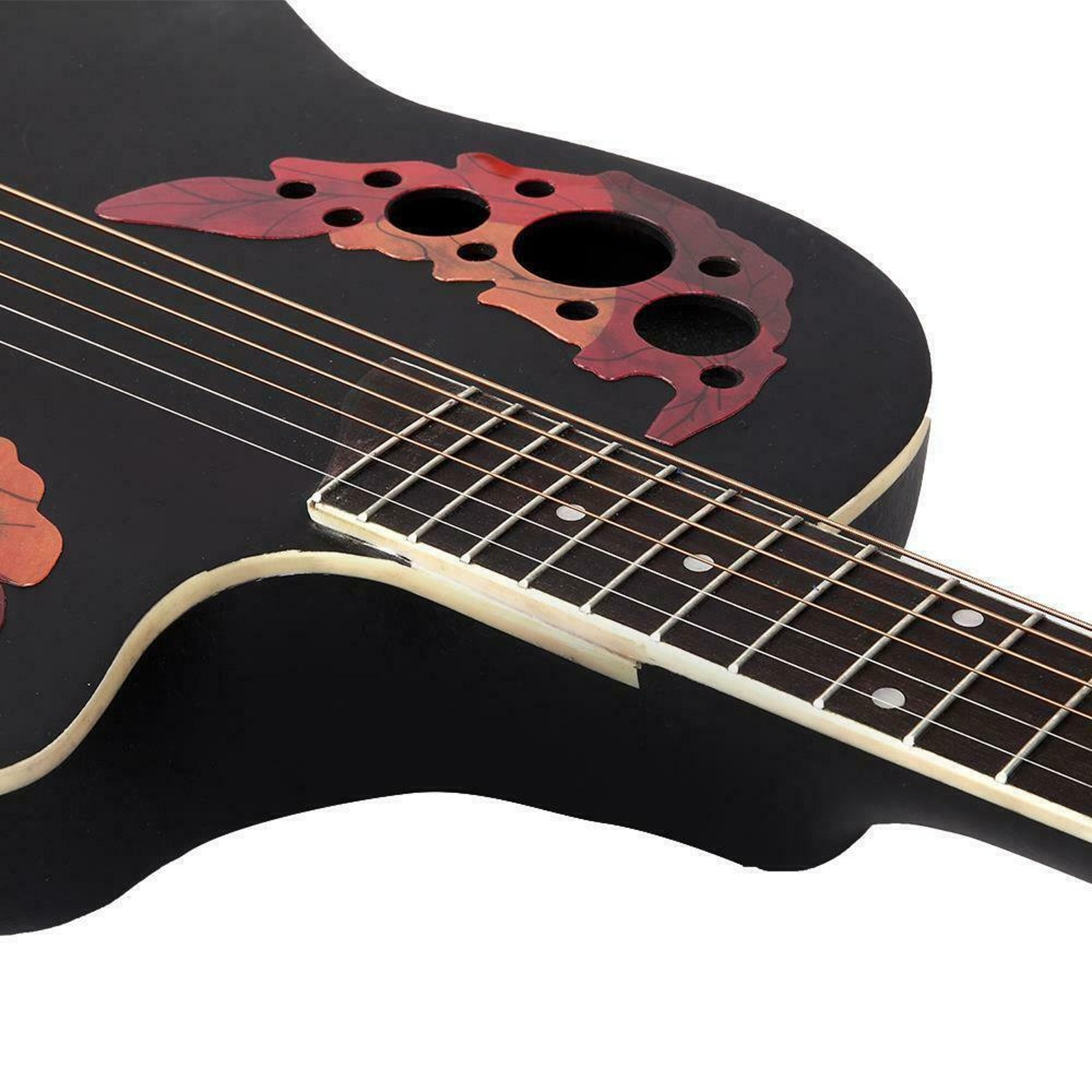 41 Cutawary Round Back Acoustic Guitar Spruce Top Grape Etsy