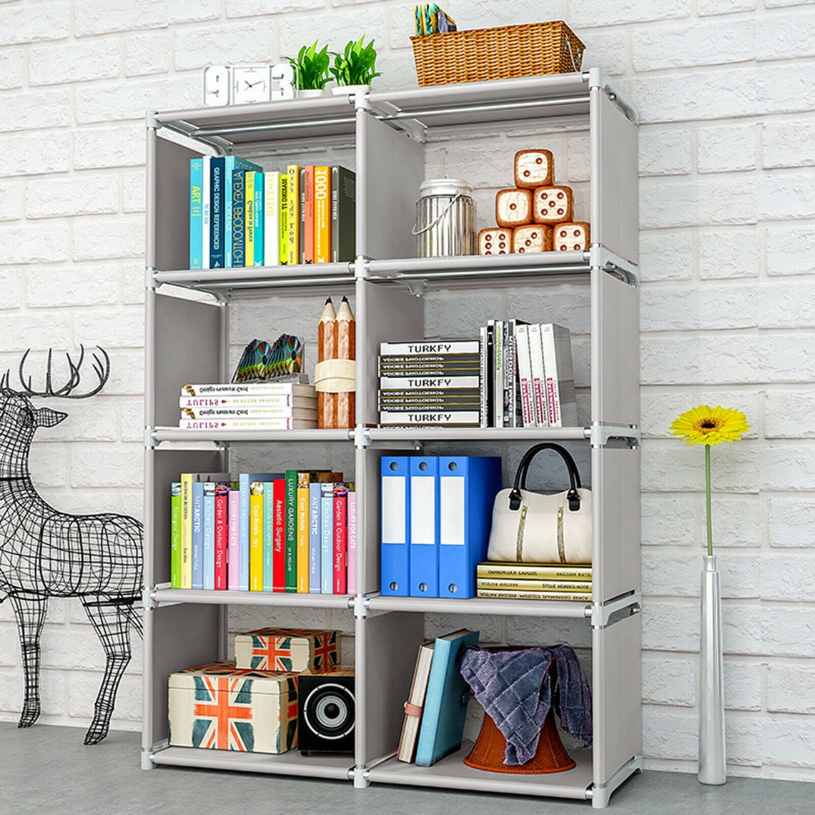 Open Assemble Cube Bookshelf Rack Bookcase Shelving Storage Etsy