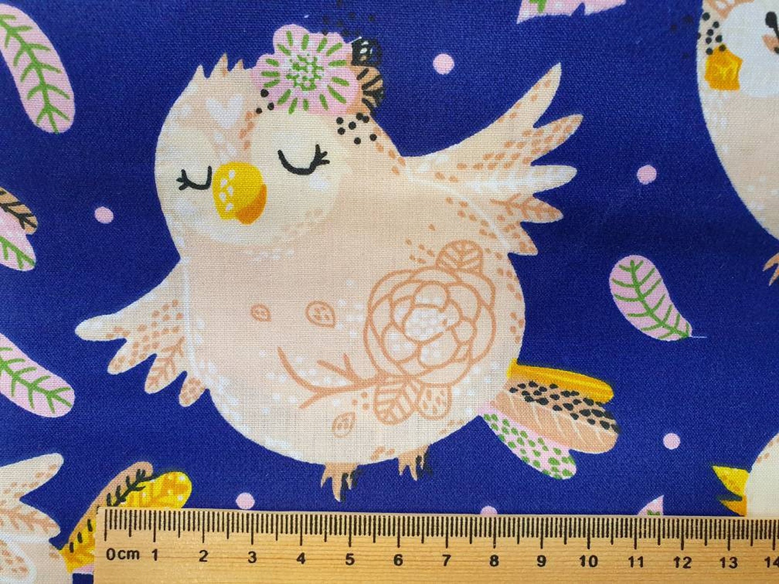 Birds on blue Fabric Quilting Print FabricWidth 155cm Etsy