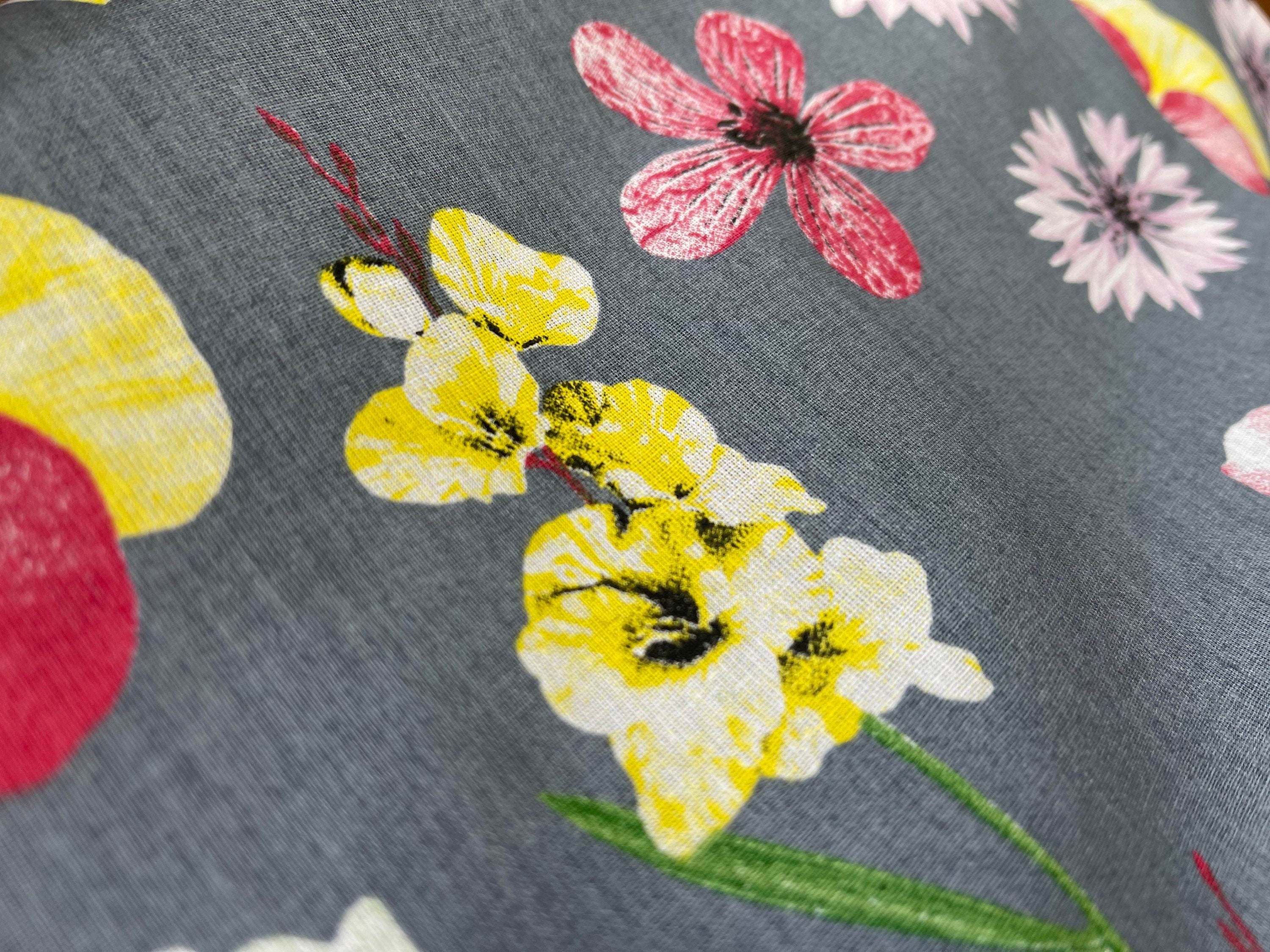 Spring flower fabric with folowers Fabric Quilting Print Etsy
