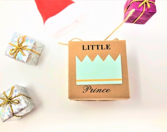Little Prince Gift Box Stuffed Christmas Ornament Stocking Stuffer Kraft Paper Party Favors For Guests Baby Shower Birthday Decoration