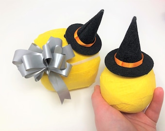 Yellow Witchy Surprise Ball Kids Christmas Activity Gifts Halloween Party Favors Wizard Birthday Book Lover Gift Badger House Mystery Box