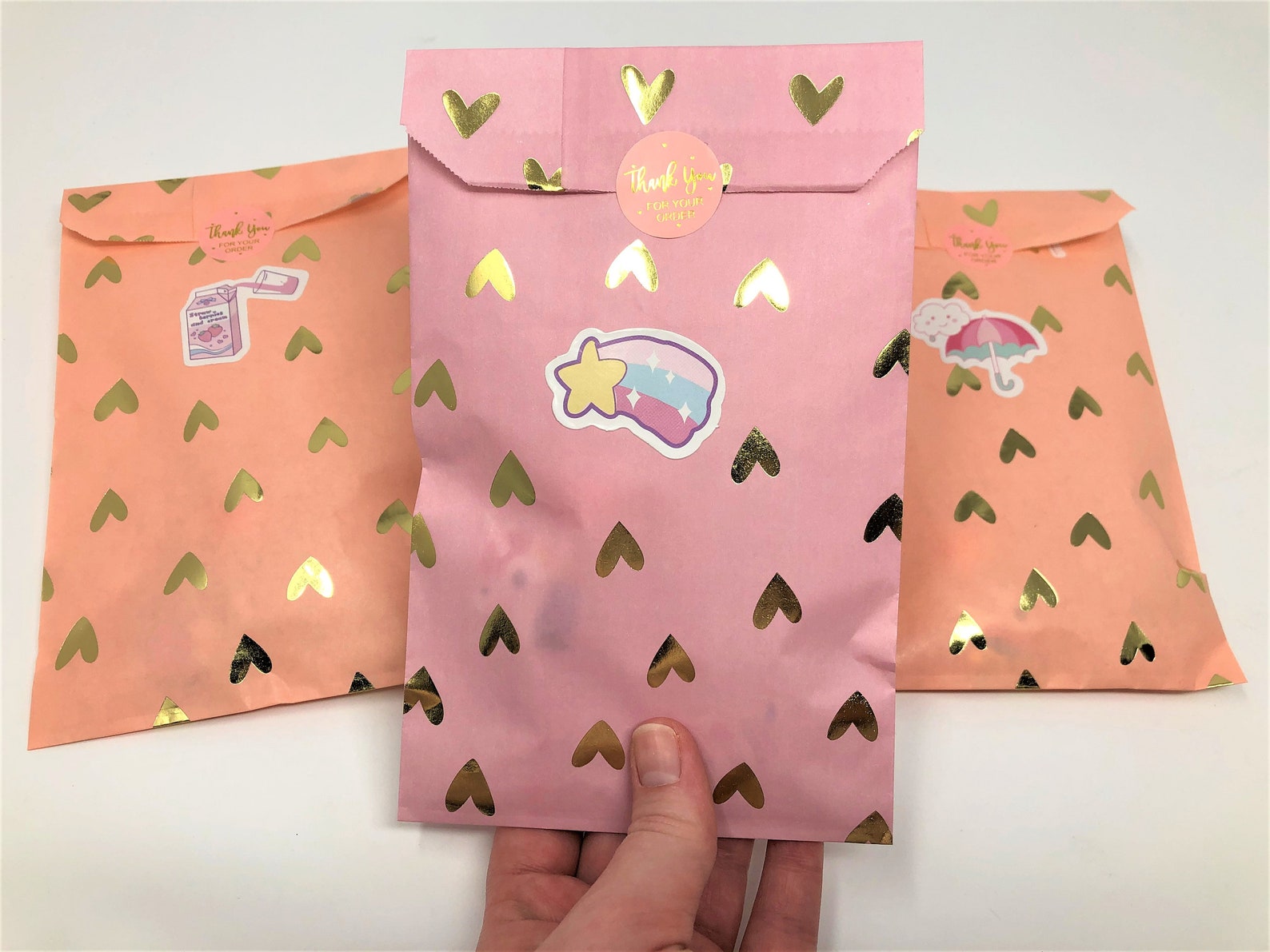 Pink Stickers Mystery Bag Sticker Pack Grab Bag Heart Shaped | Etsy