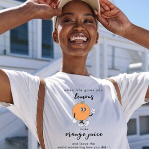 wanneer het leven je citroenen tee geeft | dames t-shirt | citrus-esthetiek