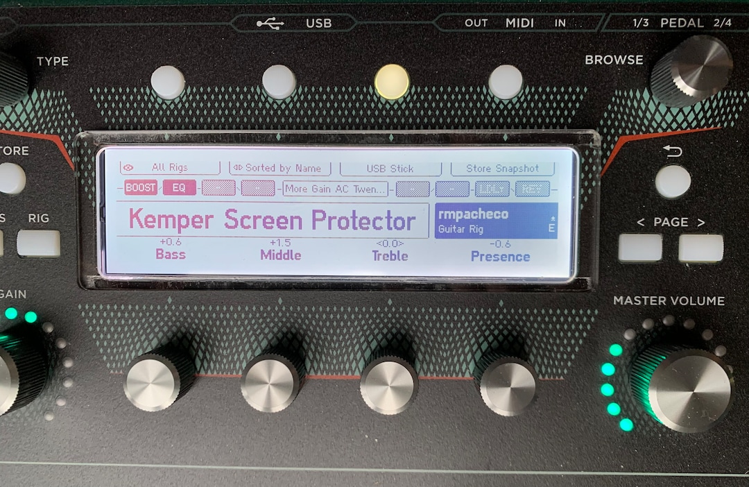 Kemper Plexiglass Display - Screen Protector for Remote-rack-stage