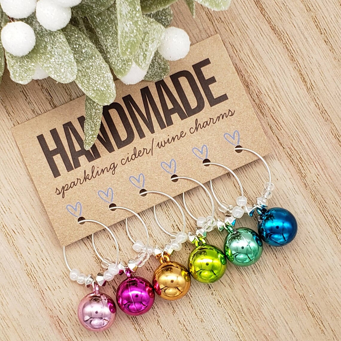 Wine Charms Holiday Ornaments Etsy
