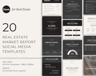 Real Estate Market Report: Canva Instagram Templates
