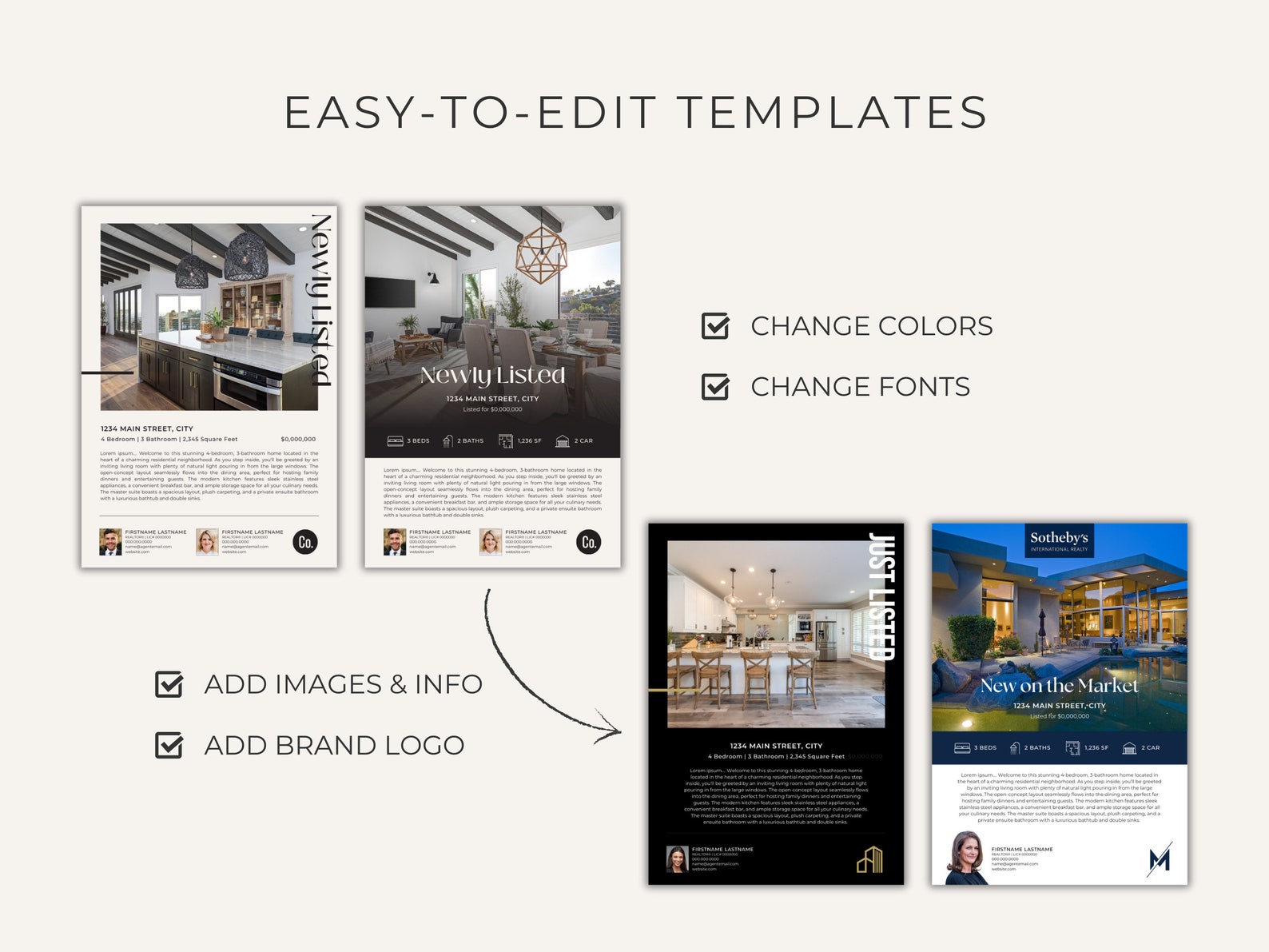20 Real Estate Email Templates: Just Listed, Just Sold (canva Editable ...