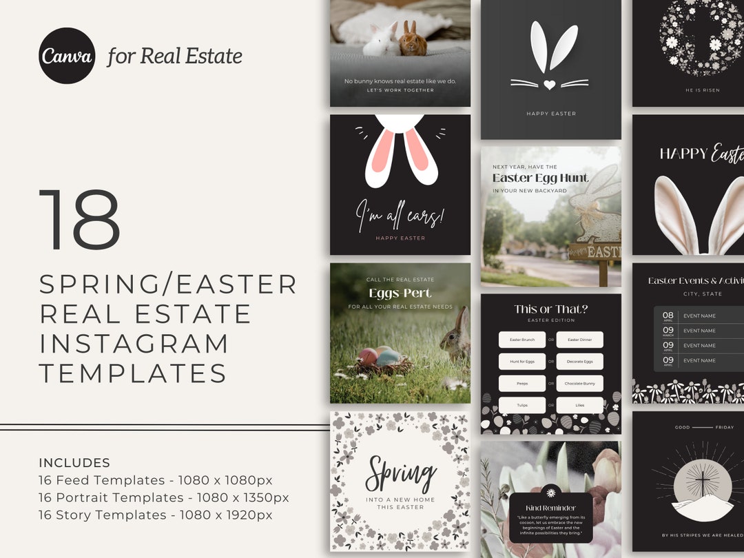 18 Spring & Easter Real Estate Social Media Posts, Instagram and