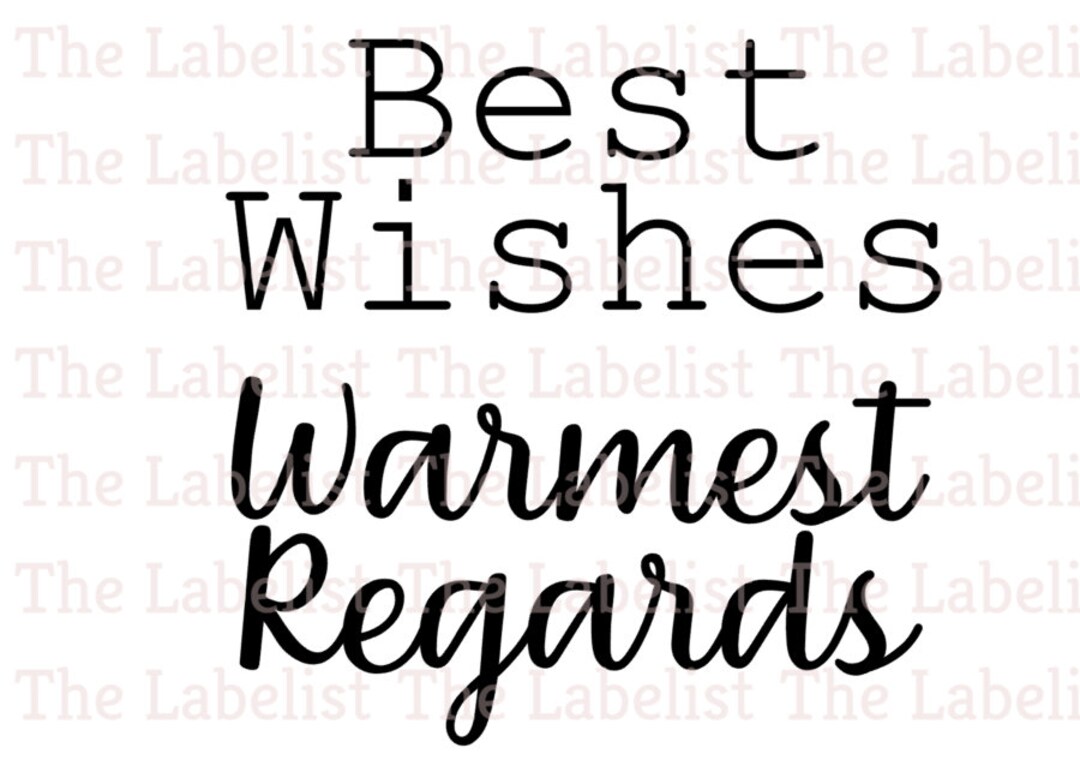 Schitt's Creek SVG Best Wishes Warmest Regards Etsy Canada