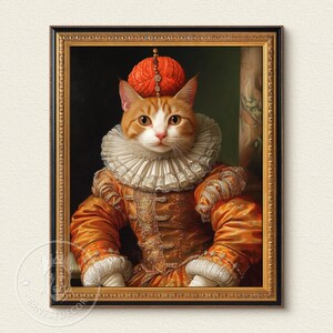 Renaissance Pet Portrait from Photo,Custom Funny Canvas, Royal Pet Portrait,Digital Art,Pet Portrait Art Design