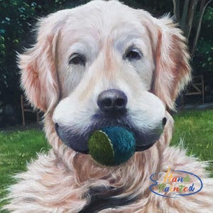 Custom Hand Painted Dog Oil Painting, Dog Artwork, Colorful Photo to Painting, Handmade Pet Loss Memorial Gift, Dog Lover Gift Oil Painting