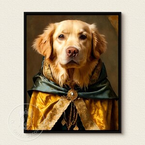 Renaissance Pet Portrait from Photo,Custom Funny Canvas, Royal Pet Portrait,Digital Art,Pet Portrait Art Design