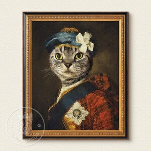 Custom Royal Cat Portrait, Renaissance Cat Painting, Pet Lovers Gift, Royal Pet Portrait, Pet Portrait gift, Animal Painting, Wall Decor