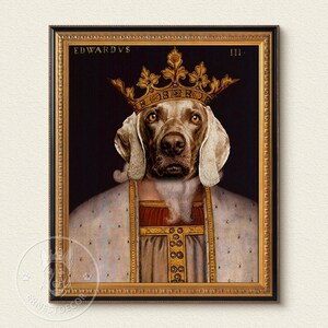 Renaissance Pet Portrait from Photo,Custom Funny Canvas, Royal Pet Portrait,Digital Art,Pet Portrait Art Design