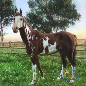 Custom Horse Painting, Oil Portrait Handmade, Custom Painted Horse Models, Custom Pet Portrait, Pet Memorial Gift, Thick Oil Style