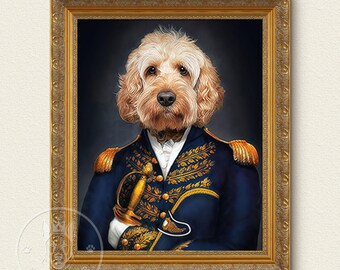 Custom Pet Portraits, Royal Pet Portraits, Pet Loss, Pet Wall Decor, Pet Memorial Gifts, New Year Gift, Canvas Print Pet