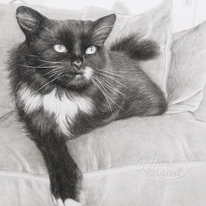 Pet portrait from photo, Personalized portraits for Dogs and Cats, Custom pencil drawing, Hand drawn pets, Pet memorial gift