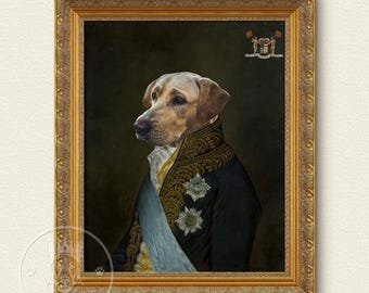 中国皇帝 - カスタムペット肖像画 - 犬の肖像画と猫の肖像画 - あなた