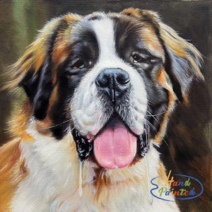 Pet Portrait Custom, Dog Painting from Photo, Realistic Pet Memorial Gift, Portrait Commission, Animal Oil Painting Art