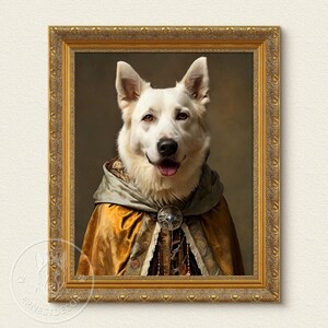 Renaissance Pet Portrait from Photo,Custom Funny Canvas, Royal Pet Portrait,Digital Art,Pet Portrait Art Design