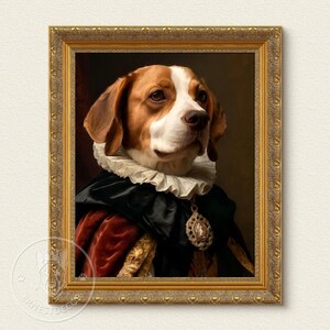 Renaissance Pet Portrait from Photo,Custom Funny Canvas, Royal Pet Portrait,Digital Art,Pet Portrait Art Design