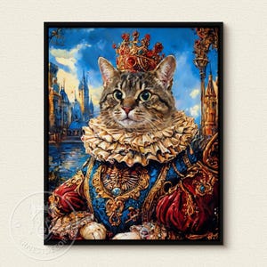 Renaissance Pet Portrait from Photo,Custom Funny Canvas, Royal Pet Portrait,Digital Art,Pet Portrait Art Design