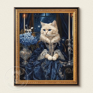Renaissance Pet Portrait from Photo,Custom Funny Canvas, Royal Pet Portrait,Digital Art,Pet Portrait Art Design