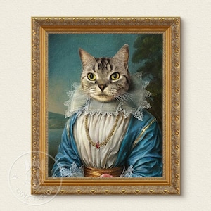 Renaissance Pet Portrait from Photo,Custom Funny Canvas, Royal Pet Portrait,Digital Art,Pet Portrait Art Design