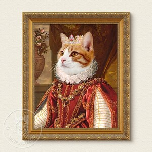 Renaissance Pet Portrait from Photo,Custom Funny Canvas, Royal Pet Portrait,Digital Art,Pet Portrait Art Design