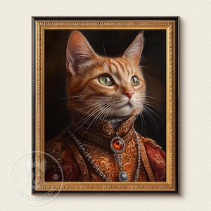 Renaissance Pet Portrait from Photo,Custom Funny Canvas, Royal Pet Portrait,Digital Art,Pet Portrait Art Design