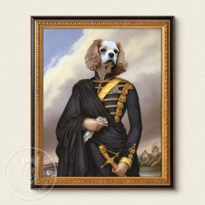 Custom Pet Portraits - Karl King of Sweden, Royal Pet Portraits, King Dog Portrait, Special Painting Gifts for Pet Lovers, New Year Gift