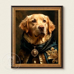 Renaissance Pet Portrait from Photo,Custom Funny Canvas, Royal Pet Portrait,Digital Art,Pet Portrait Art Design