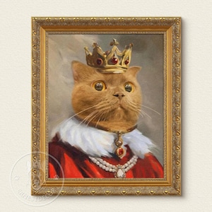 Renaissance Pet Portrait from Photo,Custom Funny Canvas, Royal Pet Portrait,Digital Art,Pet Portrait Art Design