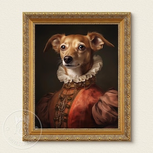Renaissance Pet Portrait from Photo,Custom Funny Canvas, Royal Pet Portrait,Digital Art,Pet Portrait Art Design