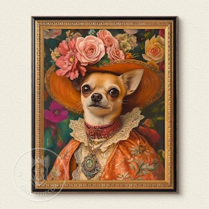 Custom Royal Pet Portrait, Renaissance Dog Painting, Pet Lovers Gift, Royal Portrait, Pet Portrait gift, Gift for Cat, Gift for Dog