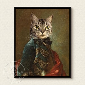Renaissance Pet Portrait from Photo,Custom Funny Canvas, Royal Pet Portrait,Digital Art,Pet Portrait Art Design